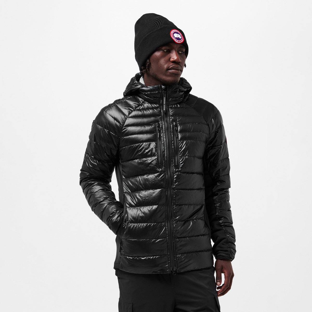 Black 9061 - Canada Goose - Men's Hybridge Lite Long Sleeve Short Puffer Jacket - 3