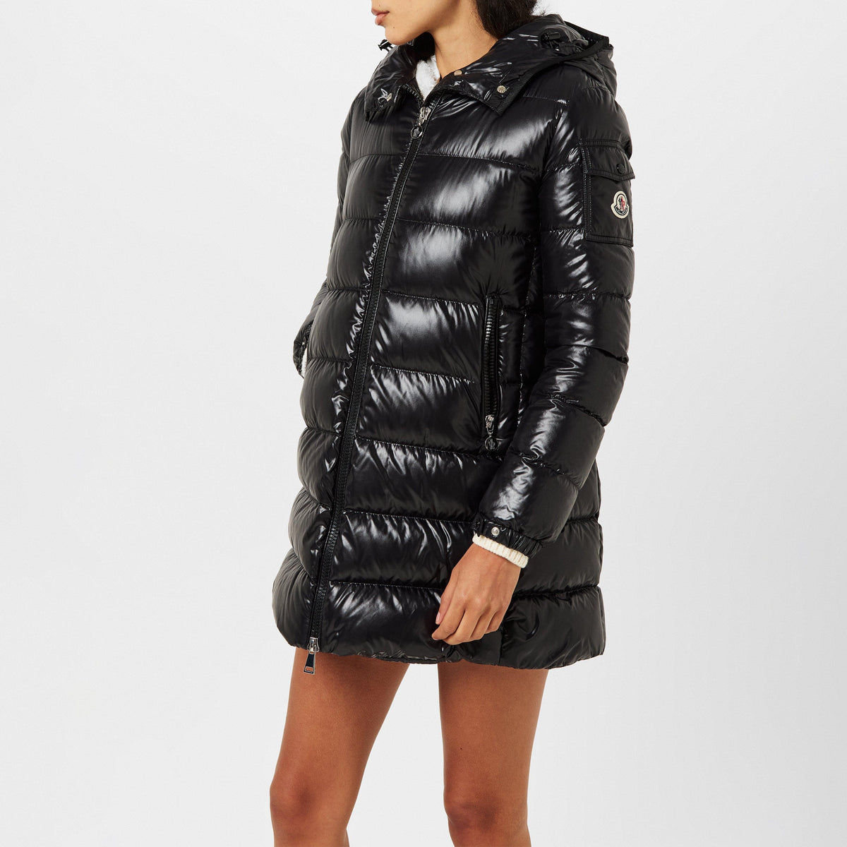 Black 999 - Moncler - Women's Courcelles Down Hooded Short Puffer Jacket - 3