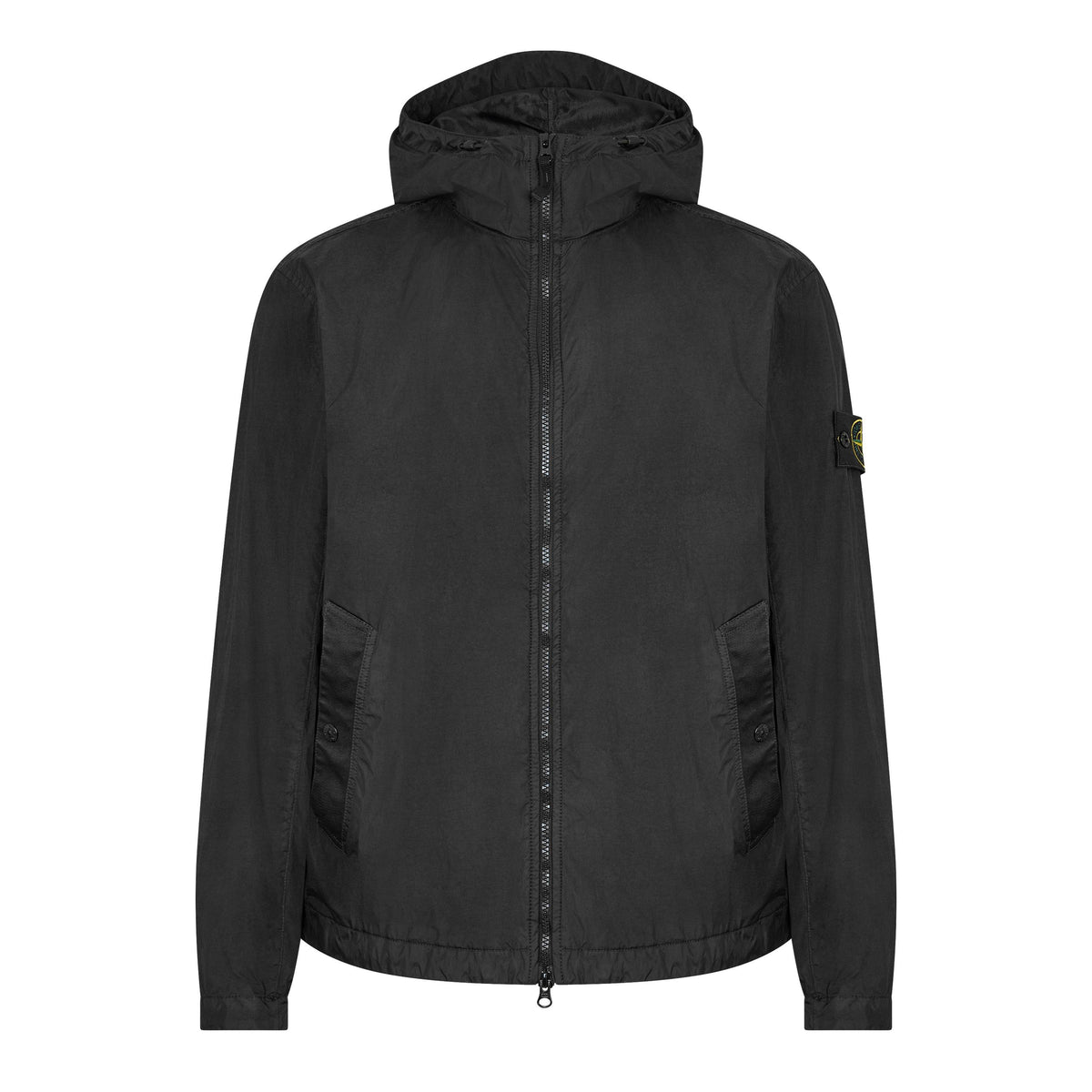 Black V0029 - Stone Island - Men's Crinkle Rep Hood Bomber Jacket - 1