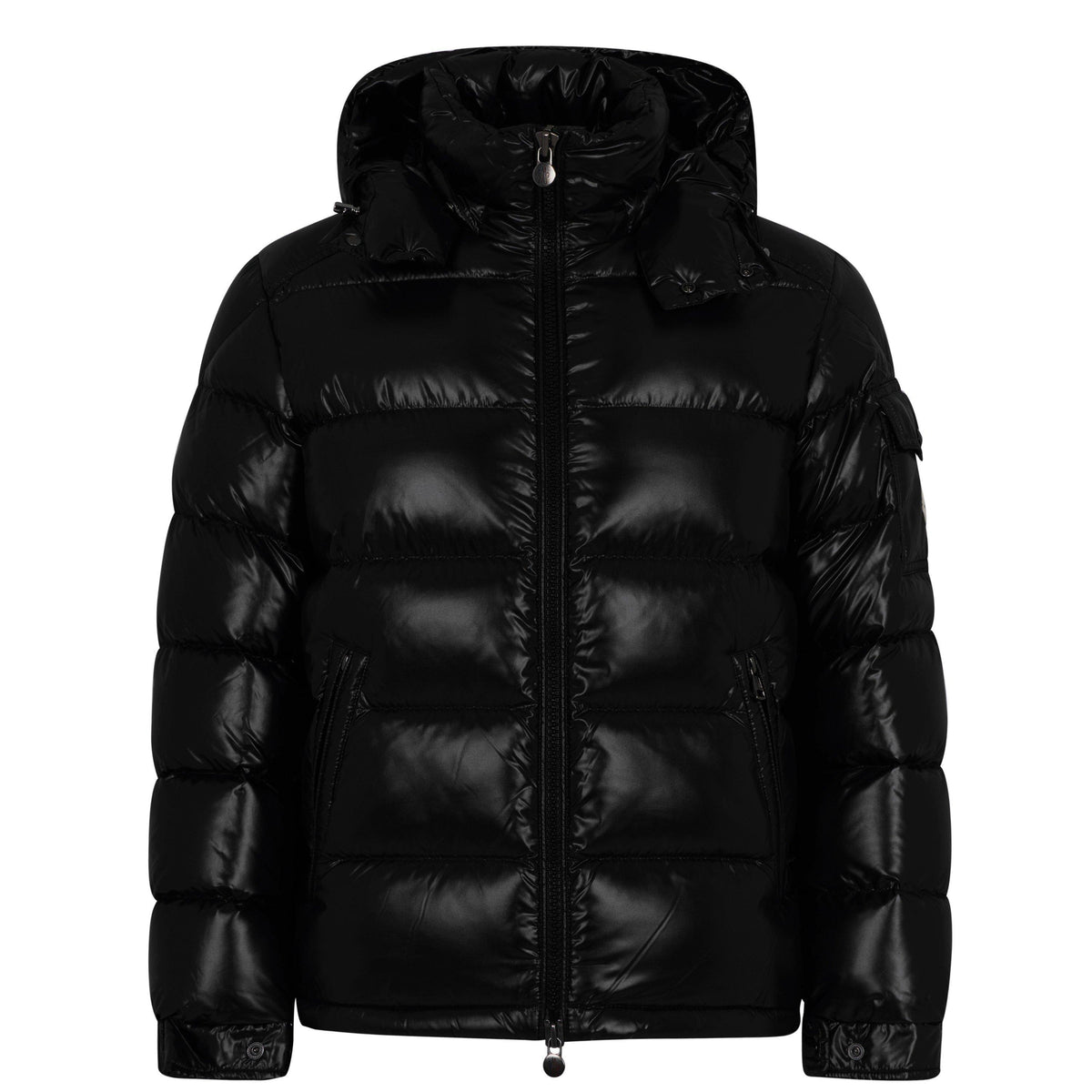 Black 999 - Moncler - Men's Maya Waterproof Down Detachable Hood Short Puffer Jacket - 7