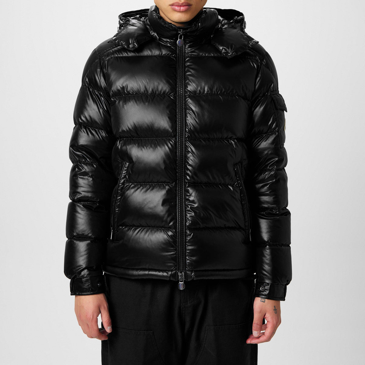 Black 999 - Moncler - Men's Maya Waterproof Down Detachable Hood Short Puffer Jacket - 3