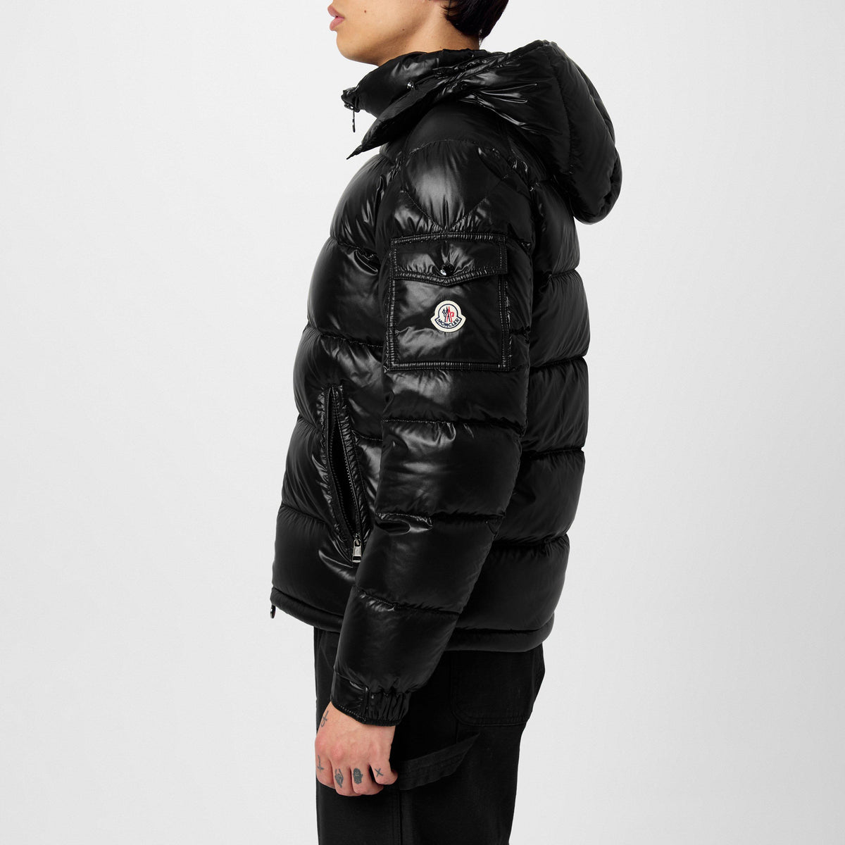 Black 999 - Moncler - Men's Maya Waterproof Down Detachable Hood Short Puffer Jacket - 5