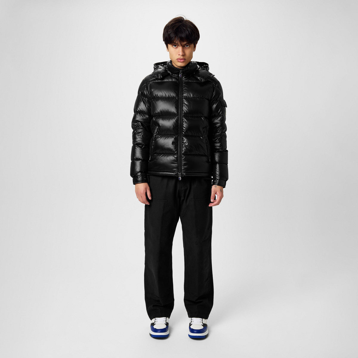 Black 999 - Moncler - Men's Maya Waterproof Down Detachable Hood Short Puffer Jacket - 6