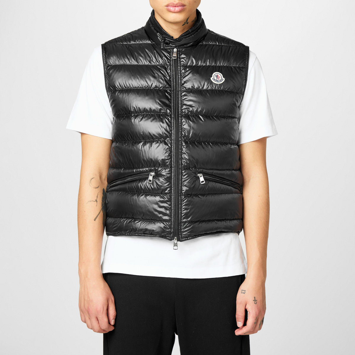 Black 999 - Moncler - Men's Gui Down Water Resistant Goose Down Gilet - 3