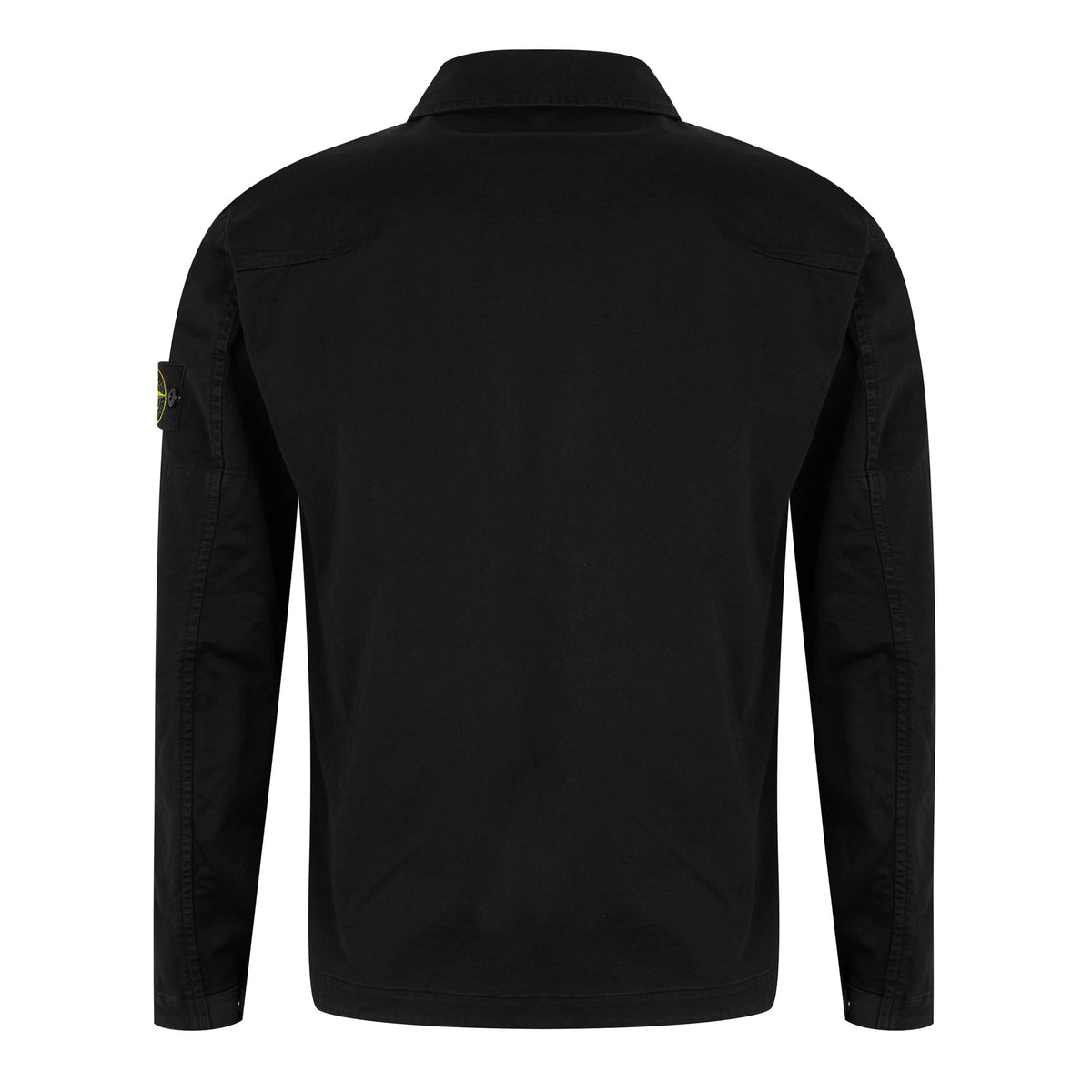 Nero V0029 - Stone Island - Men's Raso Cotton Long Sleeve Zip Overshirt - 2