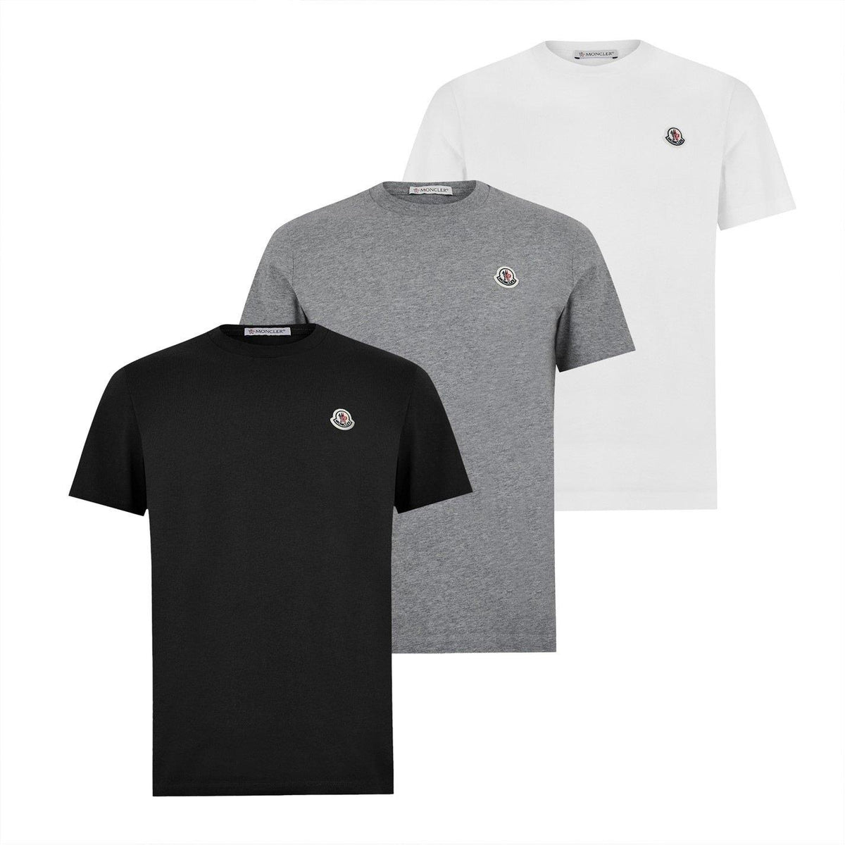 Multi 3P1 - Moncler - Men's Logo Cotton T-Shirts, 3-Pack - 1