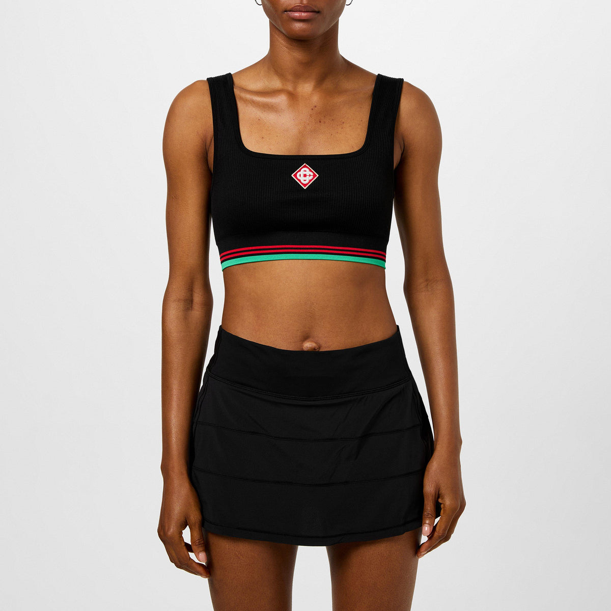 Black - Casablanca - Women's Logo Nylon Seamless Cropped Vest - 3