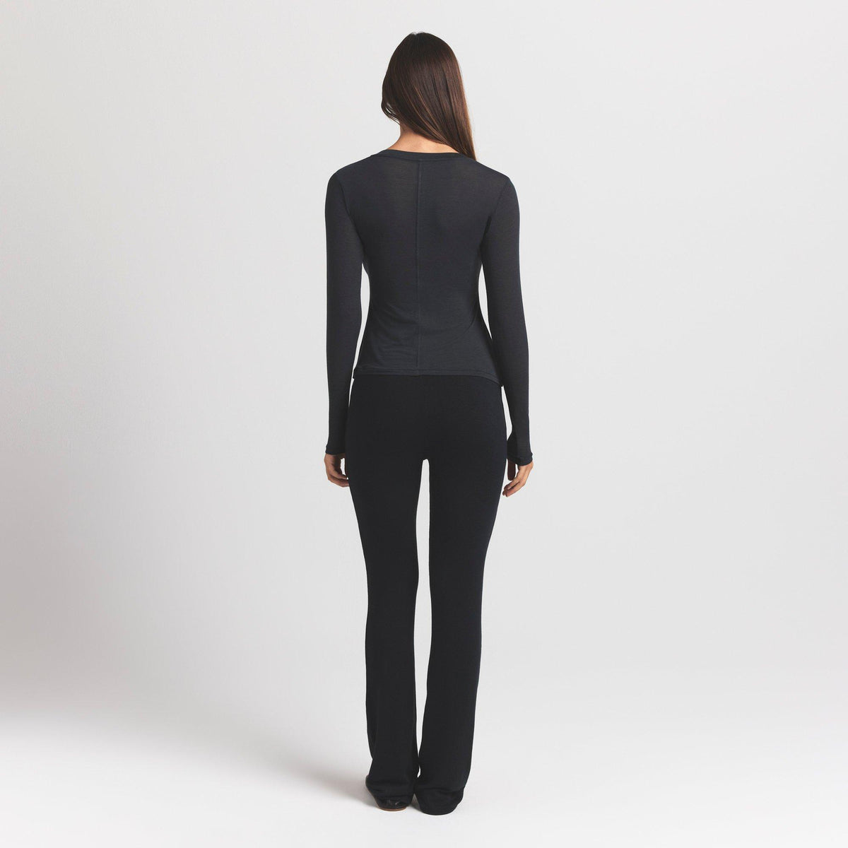 ONYX - SKIMS - Womens Sheer Modal Henley - 3