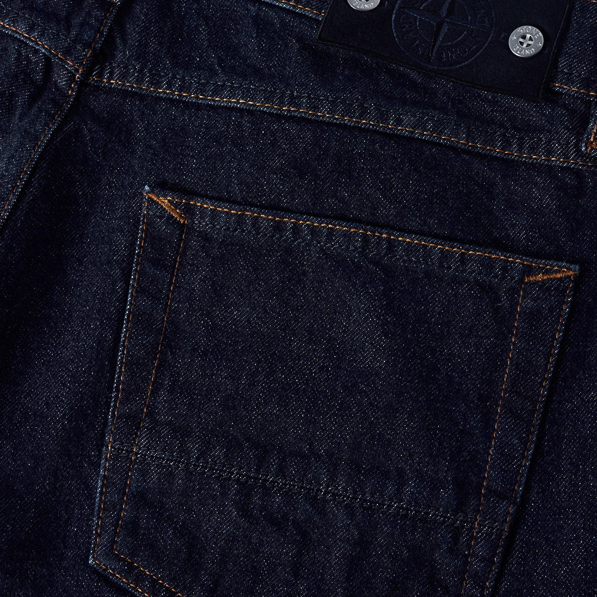 Blu Rinse VJ201 - Stone Island - Mens Denim Research Straight Jeans - 5