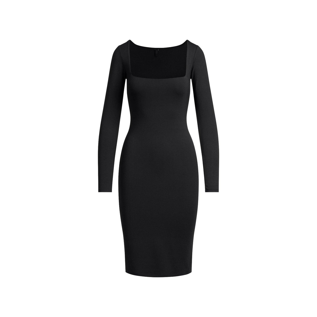 Obsidian - SKIMS - Women’s Smooth Layers Square Neck Long Sleeve Midi Dress - 1