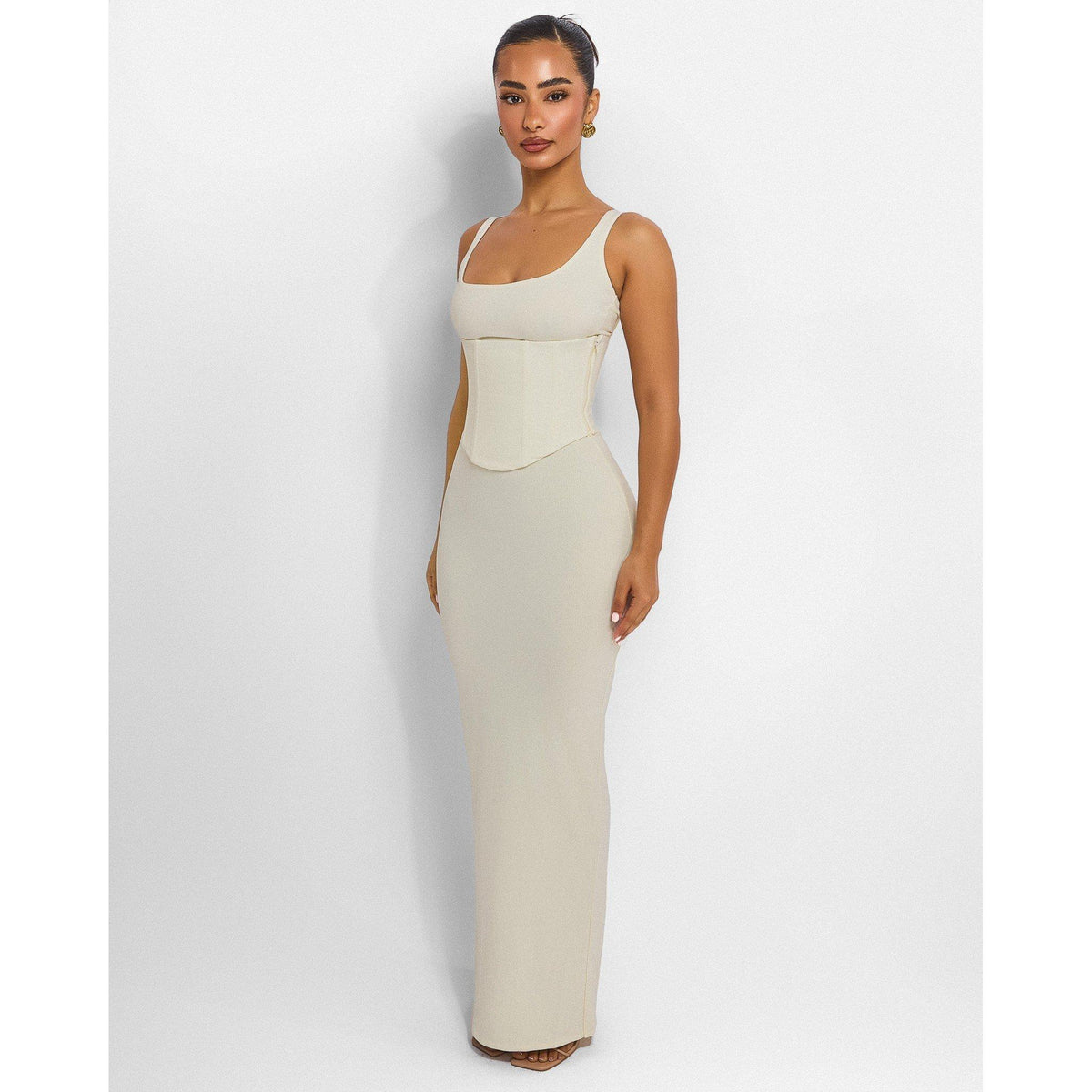 Cream - Mars The Label - Womens Sandra Scoop Maxi Dress - 2