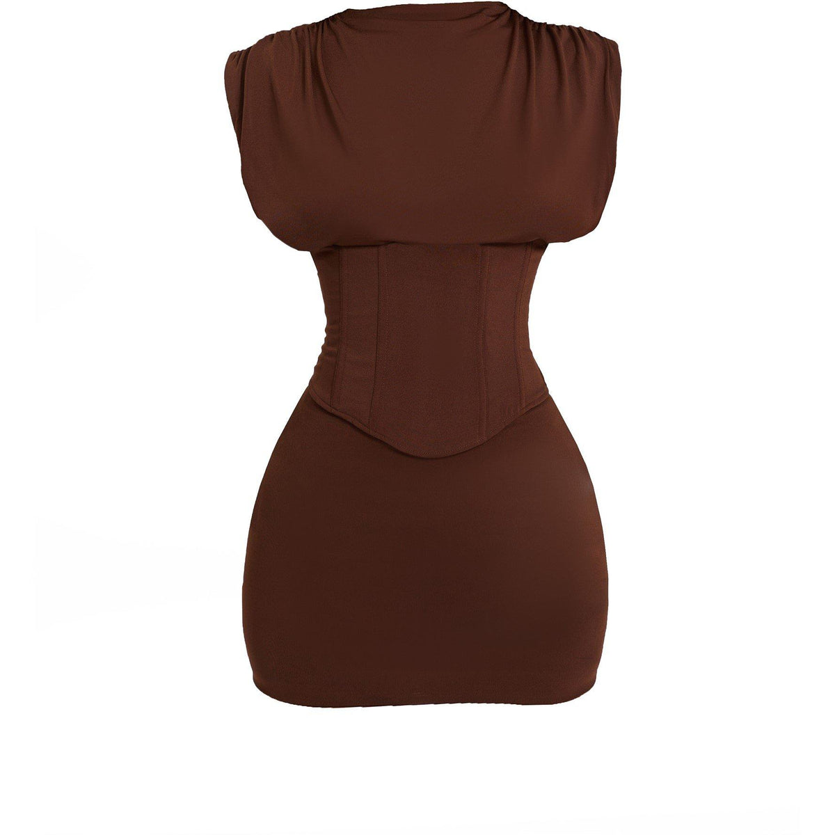 Chocolate - Mars The Label - Women's Sandra Mini Dress - 1