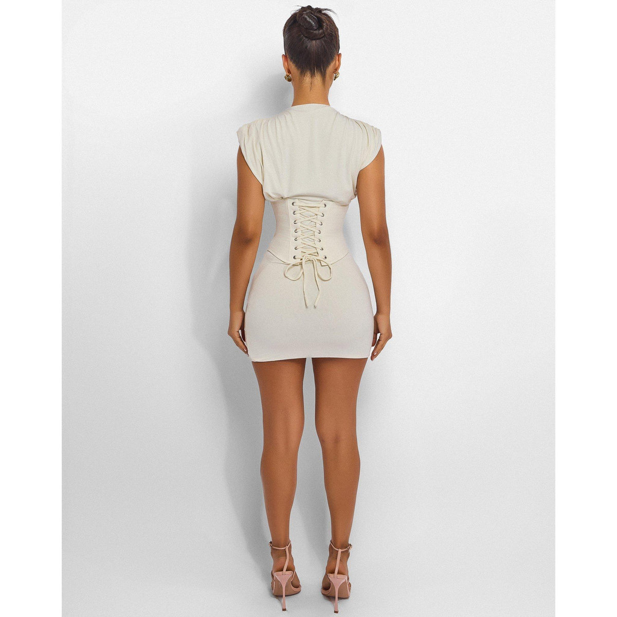 Cream - Mars The Label - Women's Sandra Mini Dress - 3