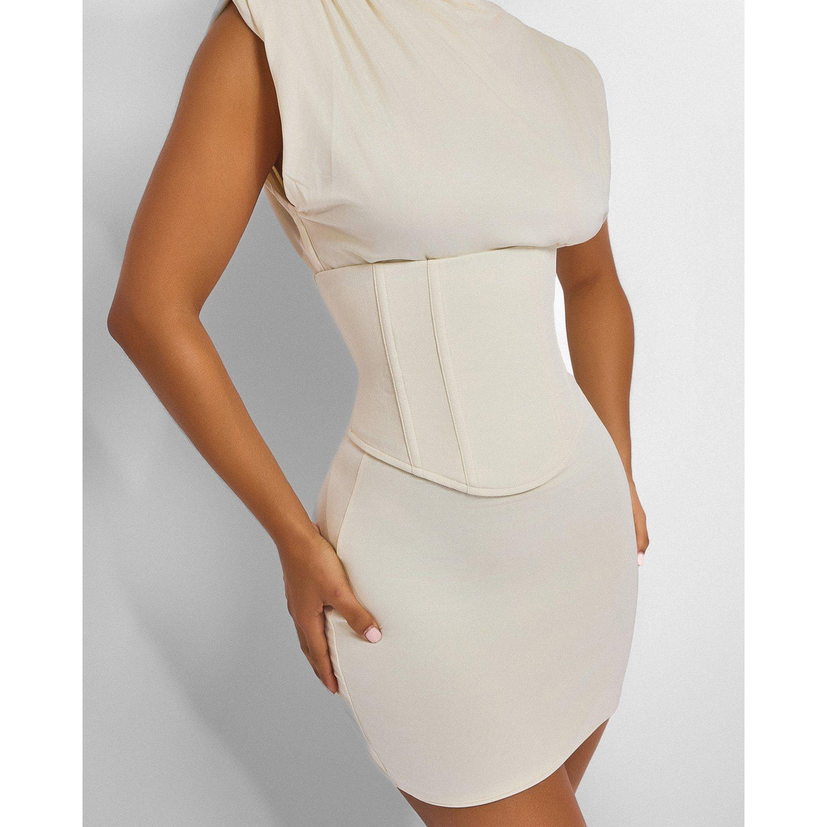 Cream - Mars The Label - Women's Sandra Mini Dress - 4
