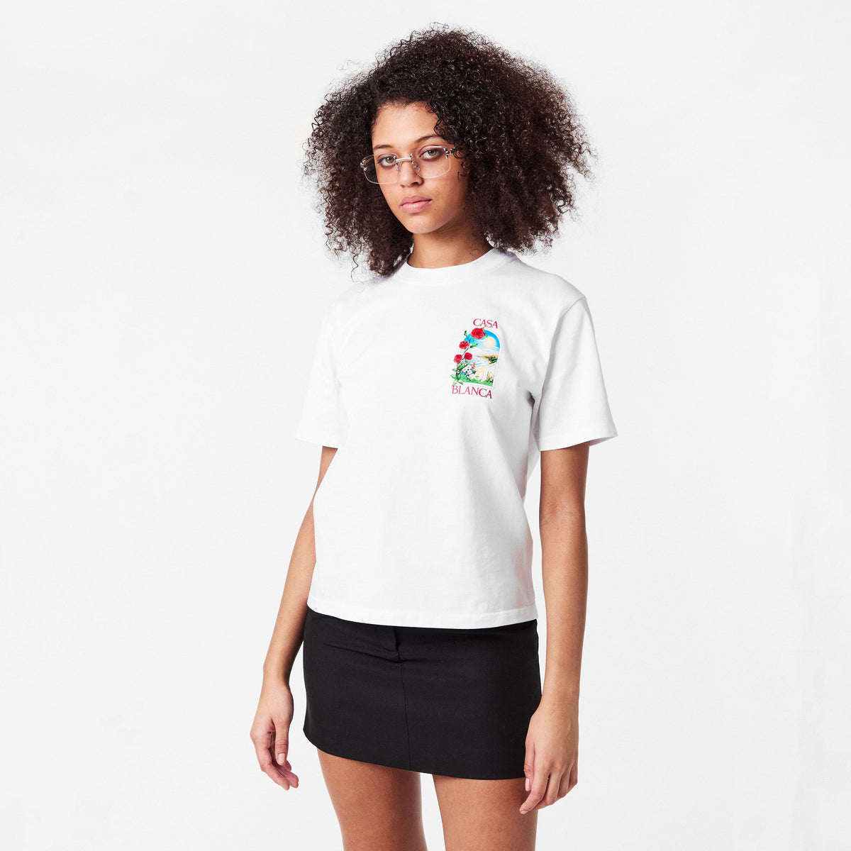 White - Casablanca - Women's Casa Days Print Oversized T-Shirts - 3