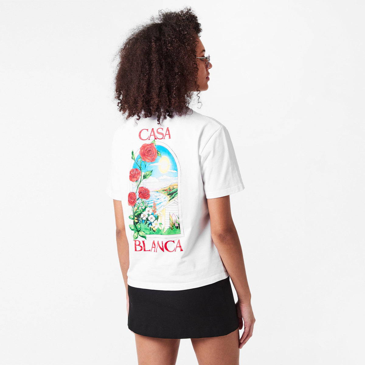 White - Casablanca - Women's Casa Days Print Oversized T-Shirts - 4