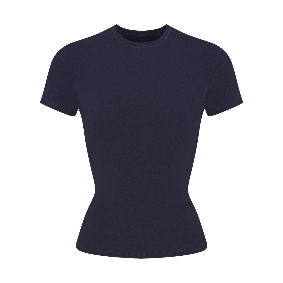 NAVY - SKIMS - Women’s Cotton Jersey Short Sleeve Fitted T-Shirt - 1