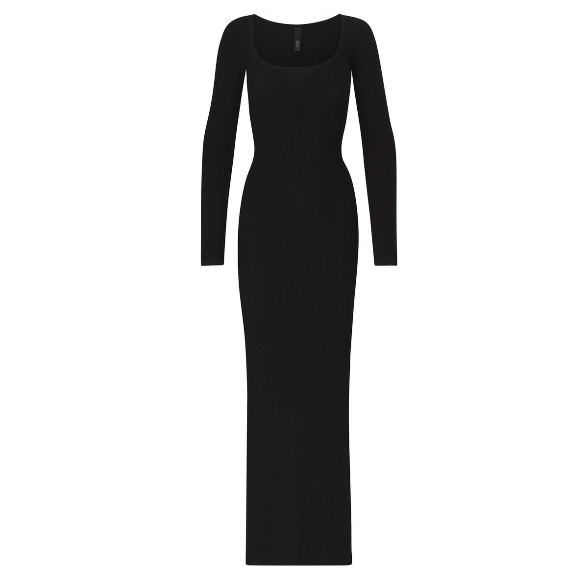 Onyx - SKIMS - Womens Soft Lounge Ribbed Long Sleeve Slip Dress - 1