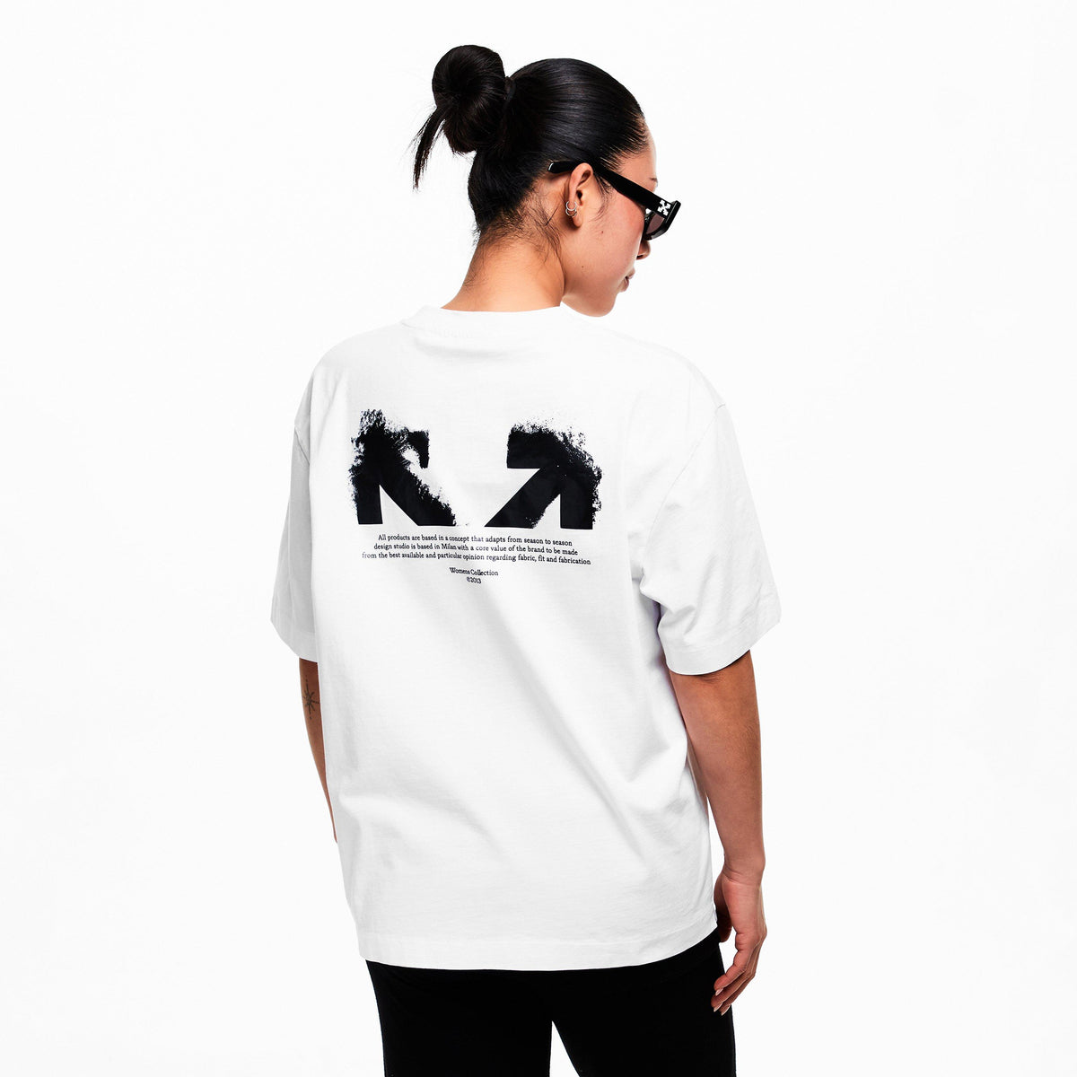 White - Off White - Women's Arrow Skate T-Shirt - 4