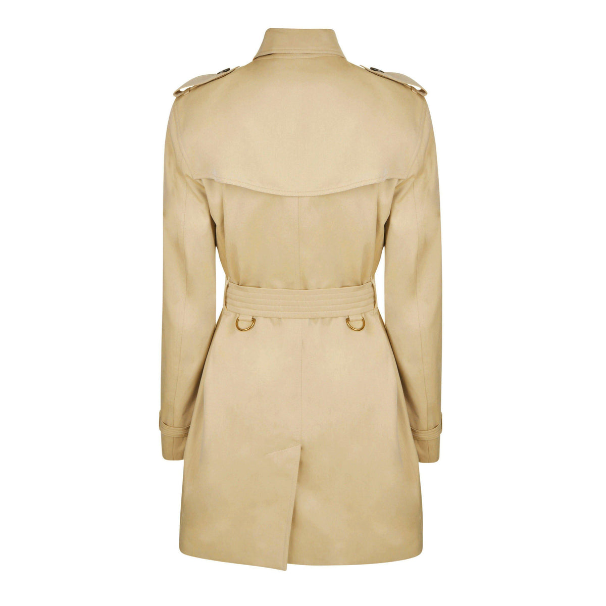 Honey - Burberry - Women's Kensington Water-Resistant Cotton Mid-Length Trench Coat - 8
