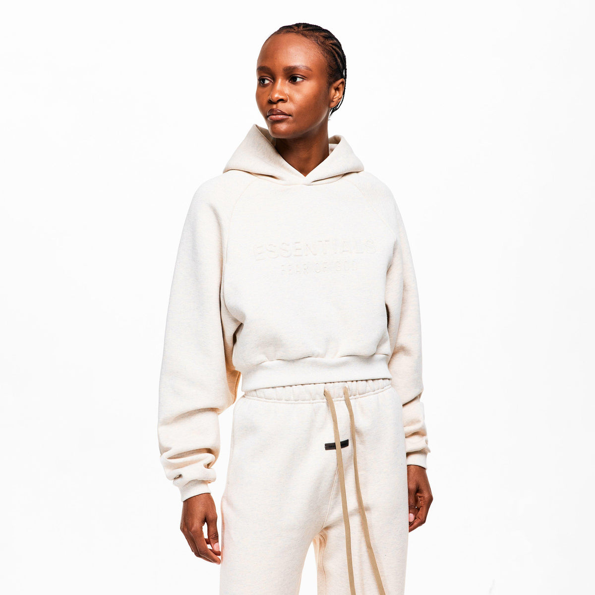 Oatmeal - Fear Of God Essentials - Women's Overhead Hoodie - 3
