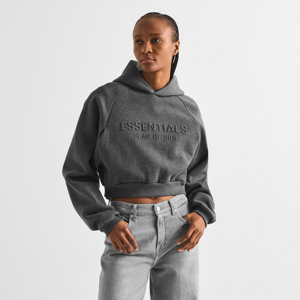 Charcoal - Fear Of God Essentials - Women's Overhead Hoodie - 3