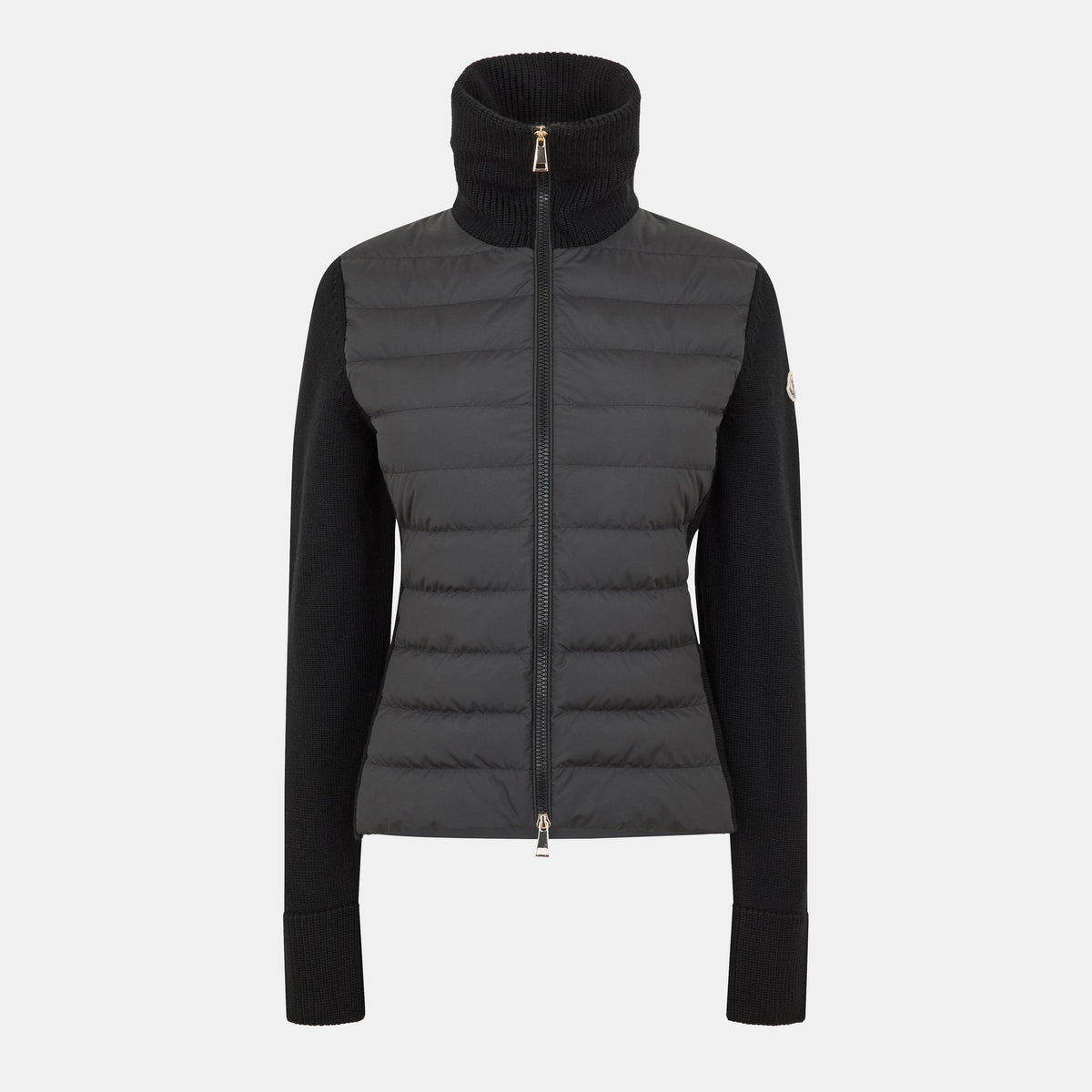 Black 999 - Moncler - Women's Insulated Weather Resistant Hybrid Jacket - 1