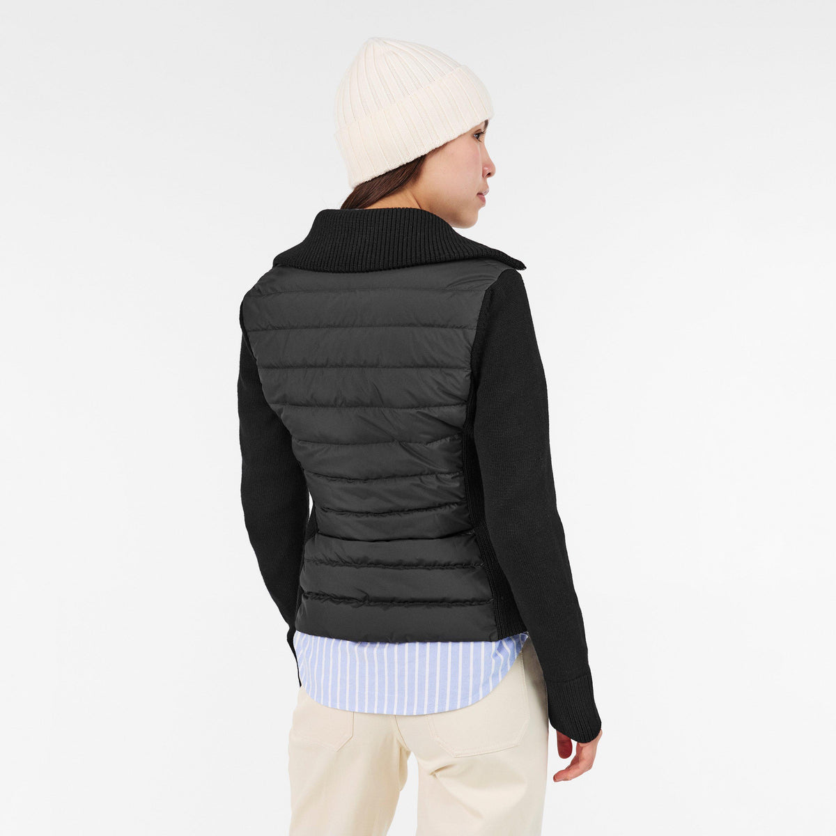 Black 999 - Moncler - Women's Insulated Weather Resistant Hybrid Jacket - 4