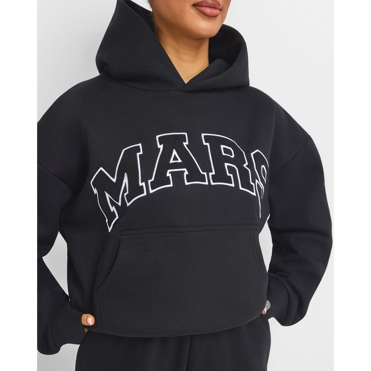 Black - Mars The Label - Womens Varsity Hoodie - 5