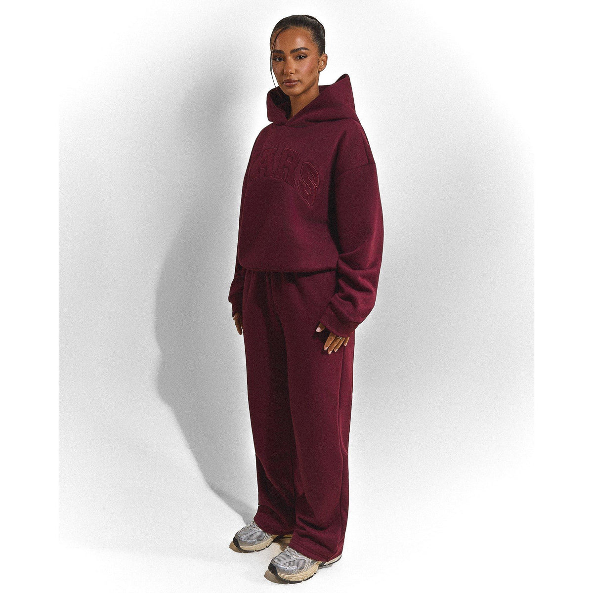 Wine - Mars The Label - Womens Varsity Hoodie - 2