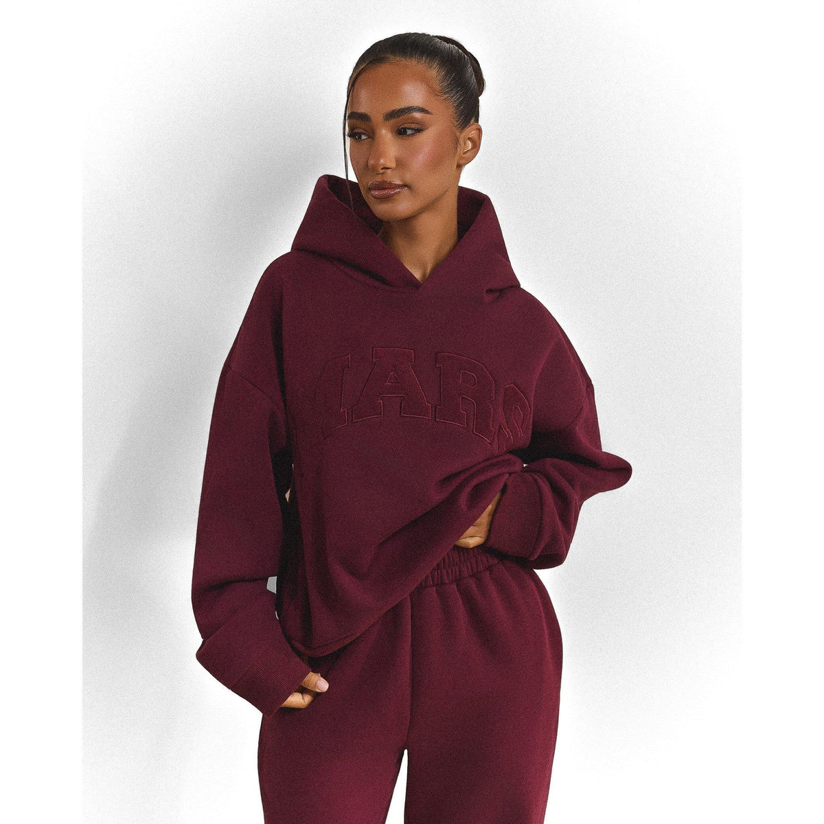 Wine - Mars The Label - Womens Varsity Hoodie - 4