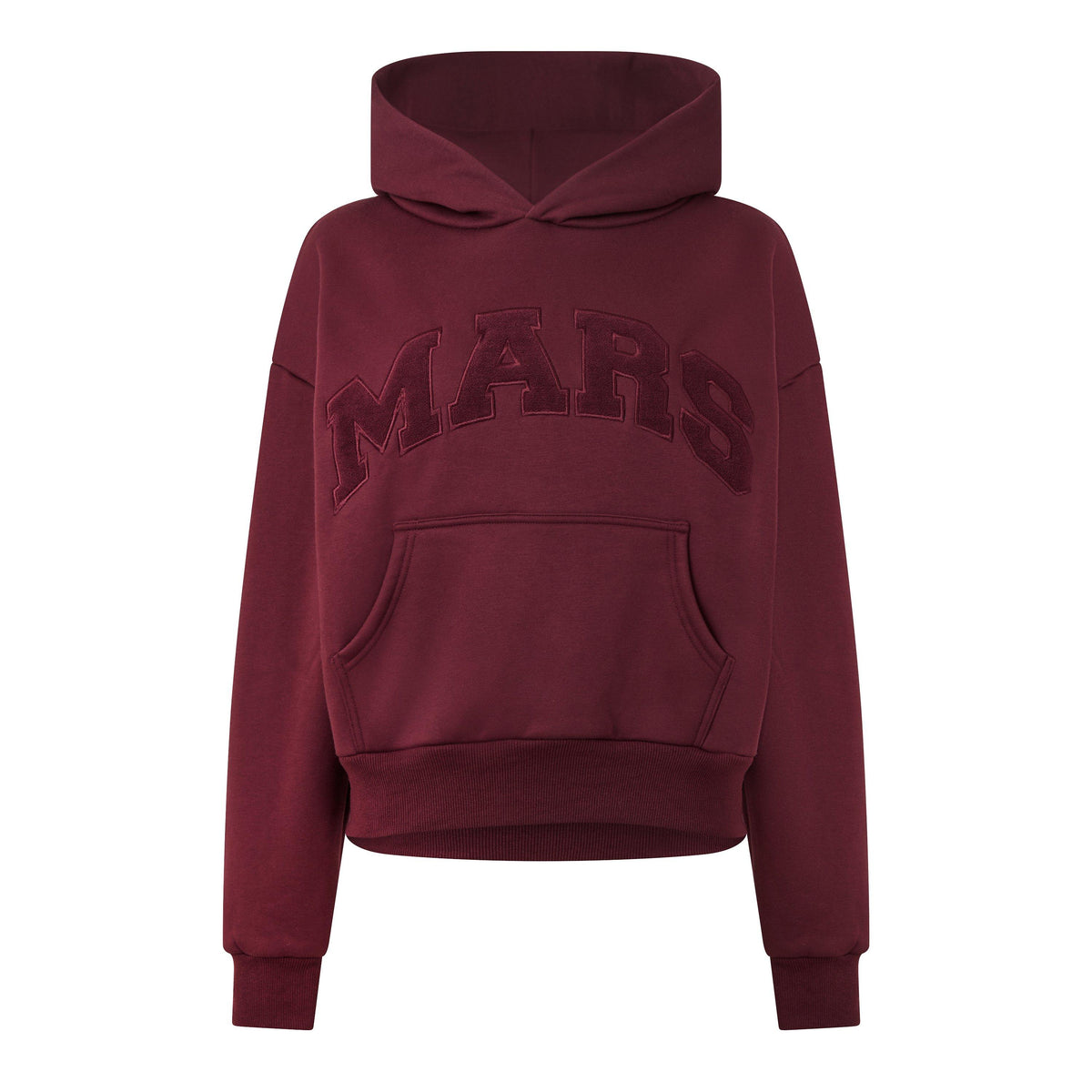 Burgundy - Mars The Label - Womens Varsity Hoodie - 1