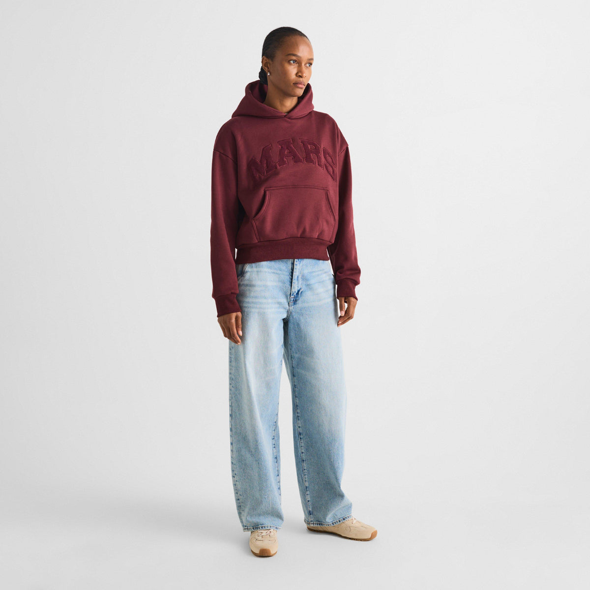 Burgundy - Mars The Label - Womens Varsity Hoodie - 6