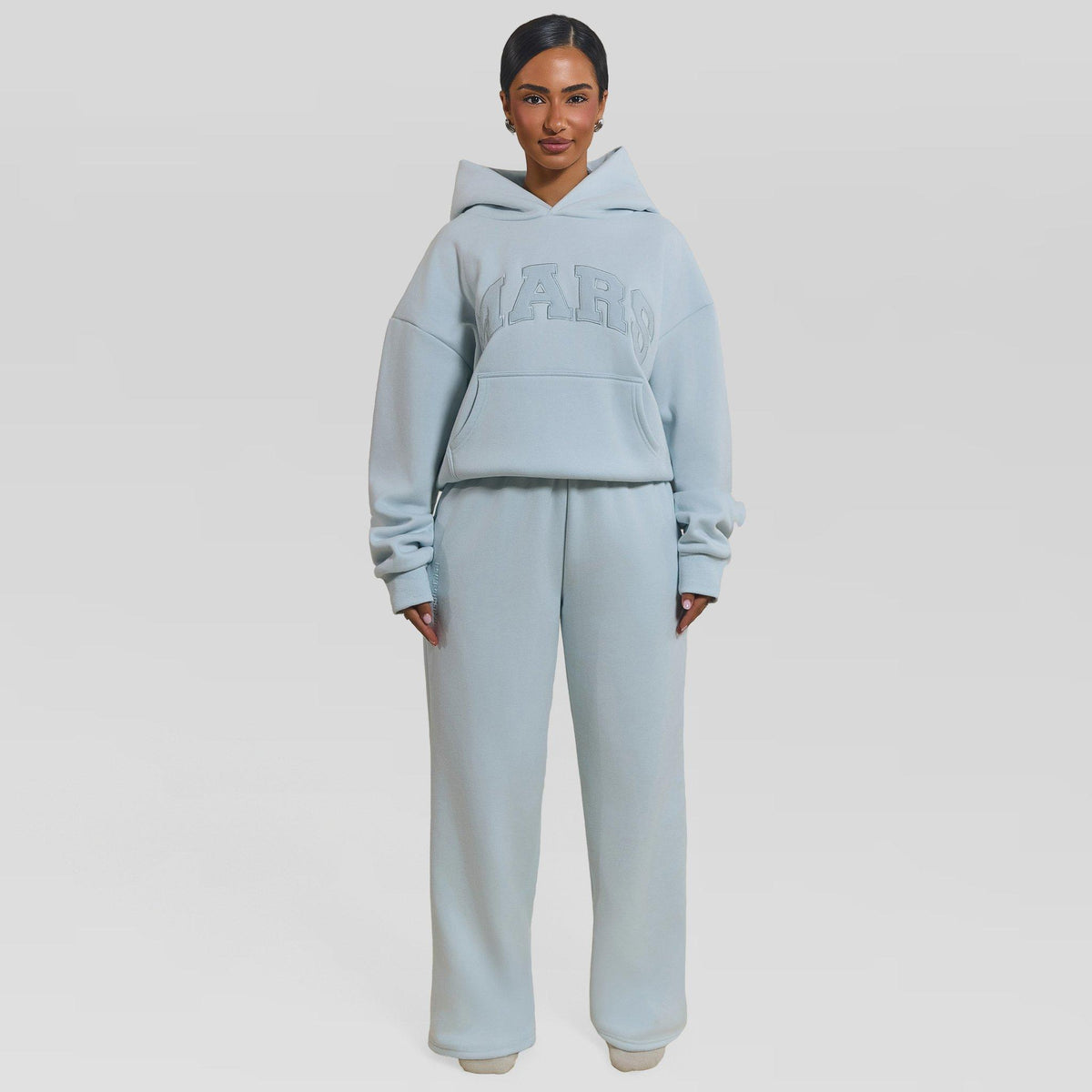 Baby Blue - Mars The Label - Womens Varsity Hoodie - 1