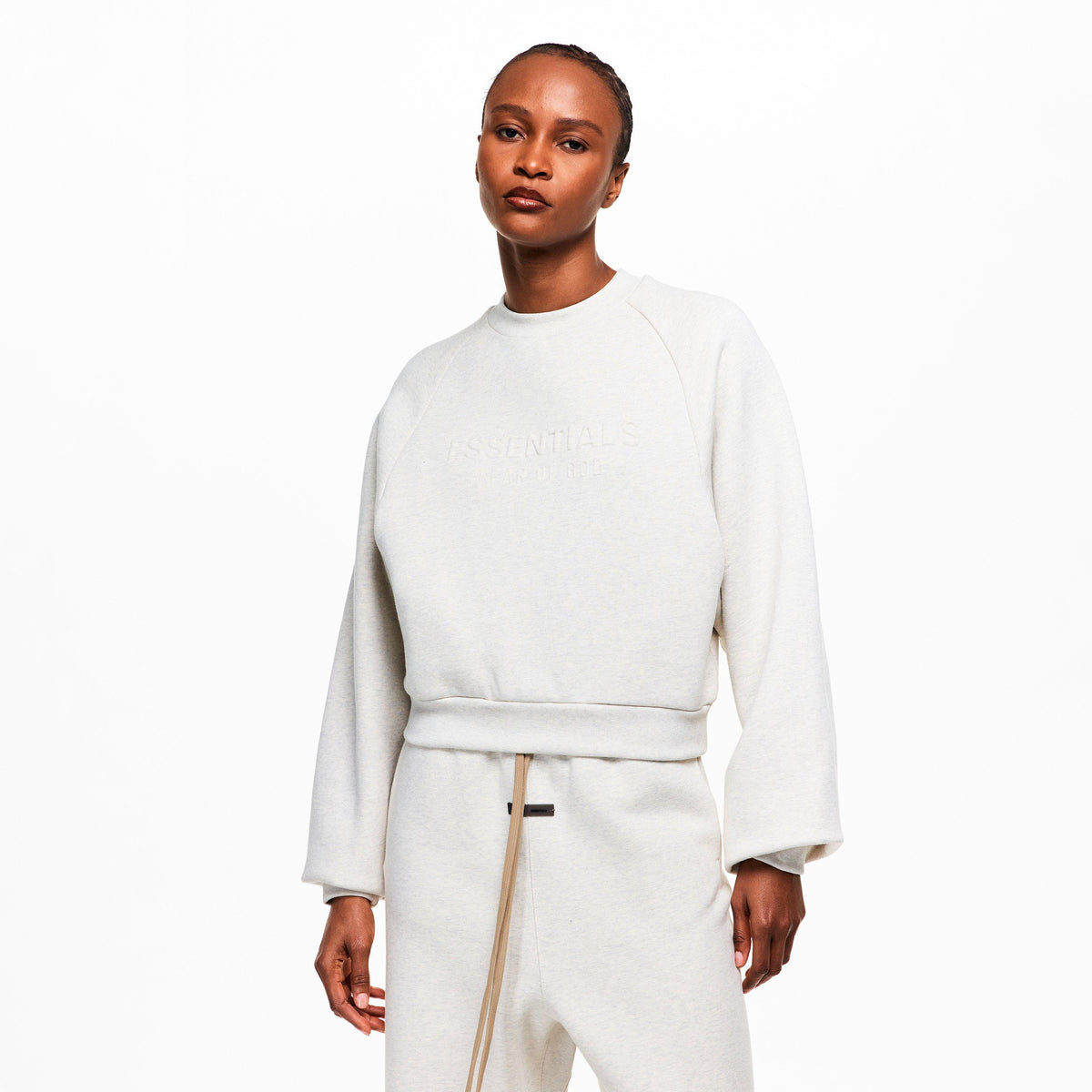 Oatmeal - Fear Of God Essentials - Women's Crew Sweatshirt - 3