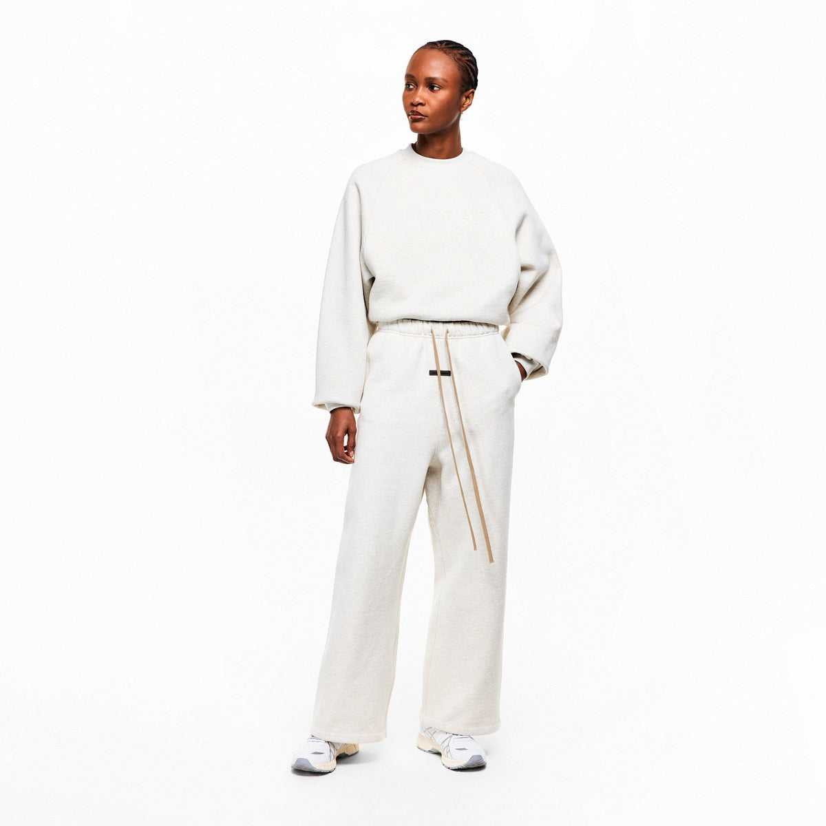 Oatmeal - Fear Of God Essentials - Women's Crew Sweatshirt - 6