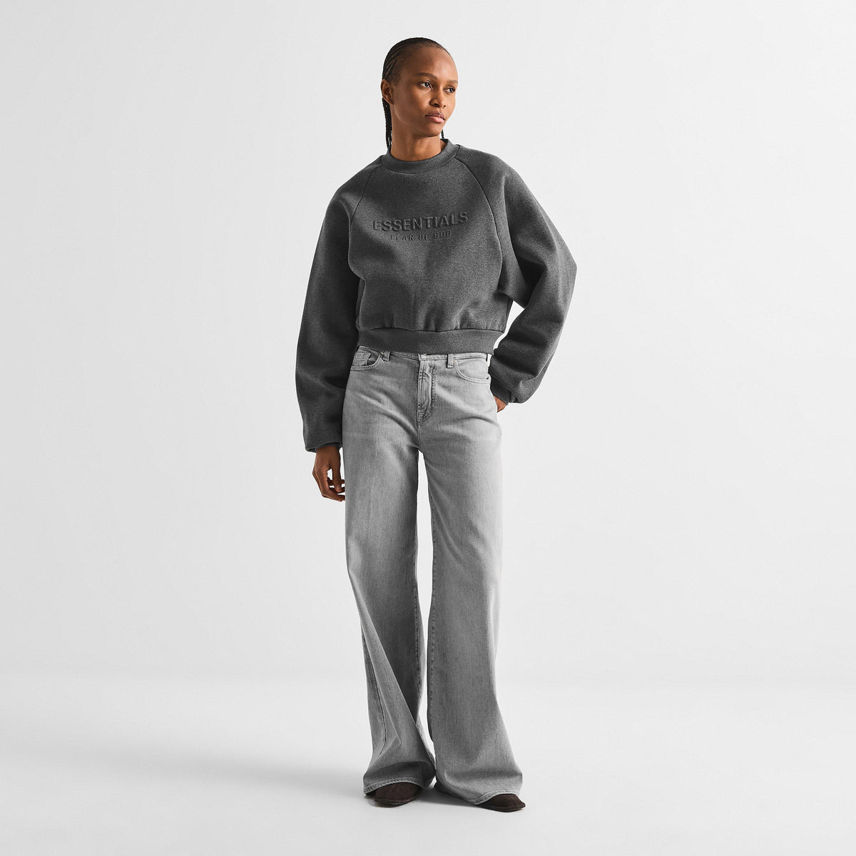 Charcoal - Fear Of God Essentials - Women's Crew Sweatshirt - 6