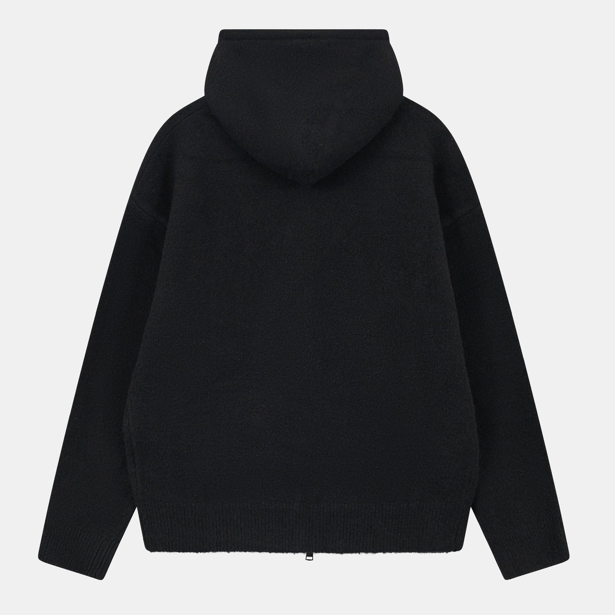 Black - The Couture Club - Womens Fluffy Knit Zip Hoodie - 2