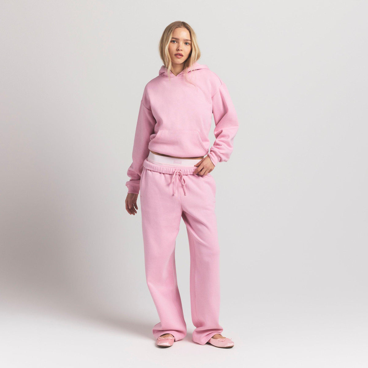 HALITE - SKIMS - Womens Cotton Fleece Classic Pullover Hoodie - 4
