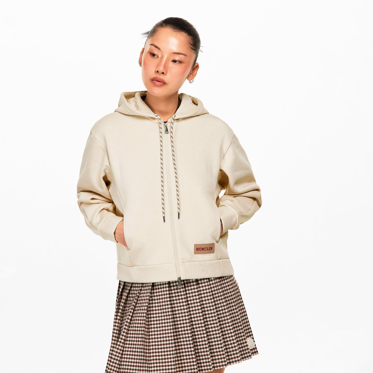 White 052 - Moncler - Women's Zip Hoodie - 3