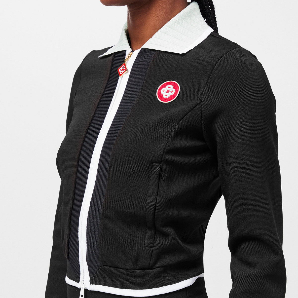 Blk/Mint - Casablanca - Women's Structured Relaxed Fit Tracksuit Top - 5