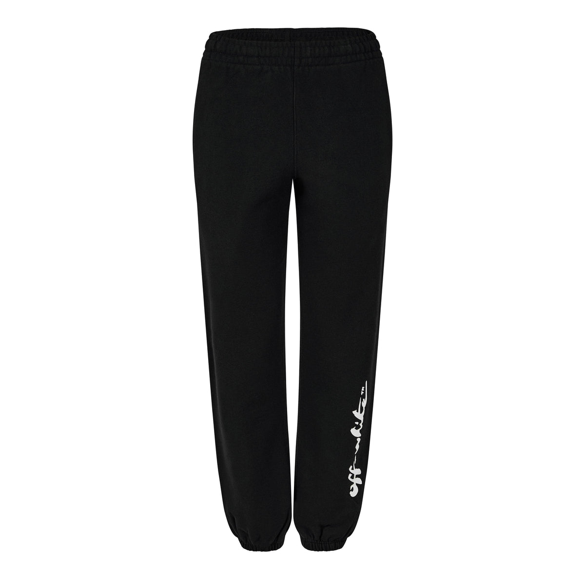Black Whit - Off White - Women's Painter Logo Cotton Mid Rise Joggers - 1