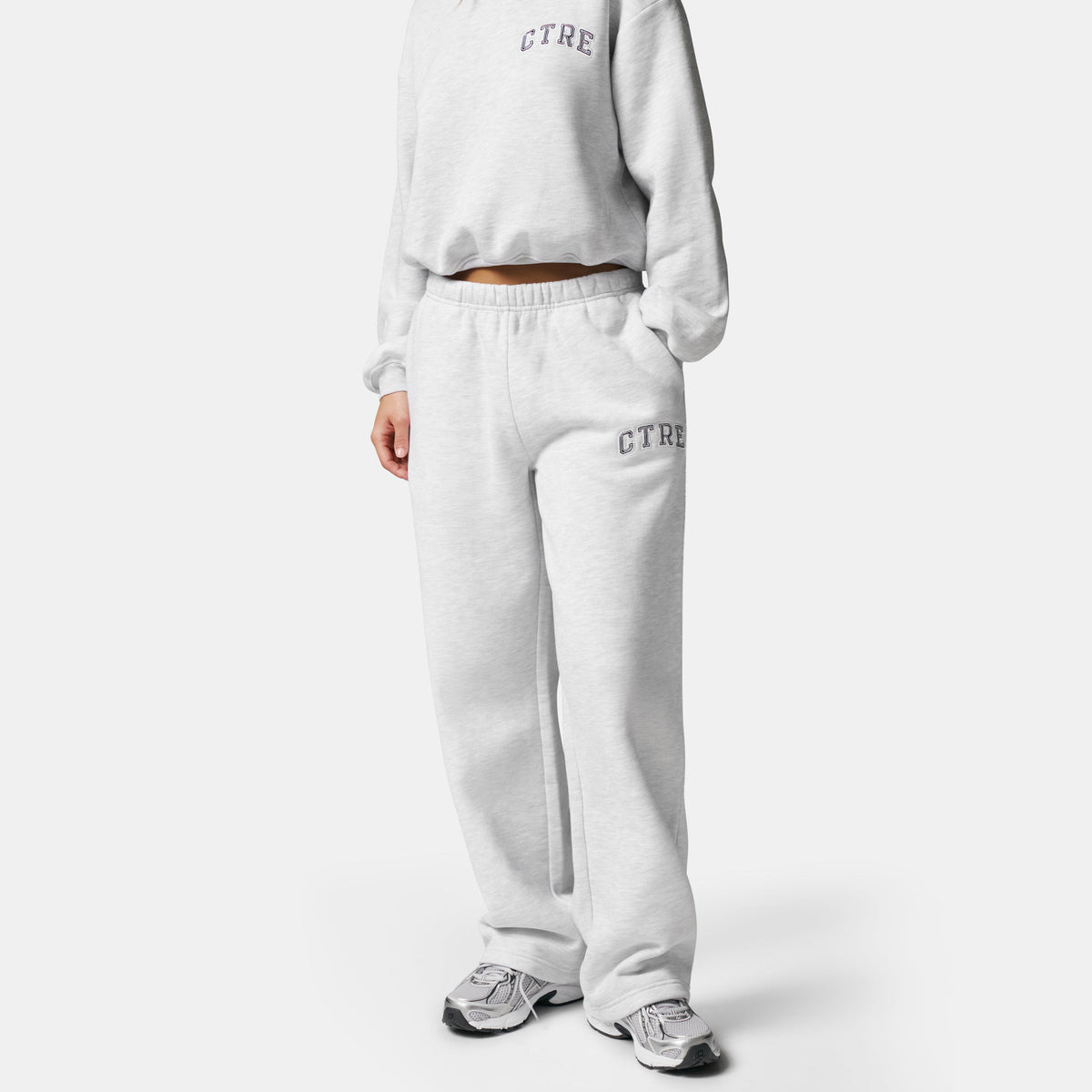 Grey - The Couture Club - Womens CTRE Straight Leg Knitted Joggers - 3