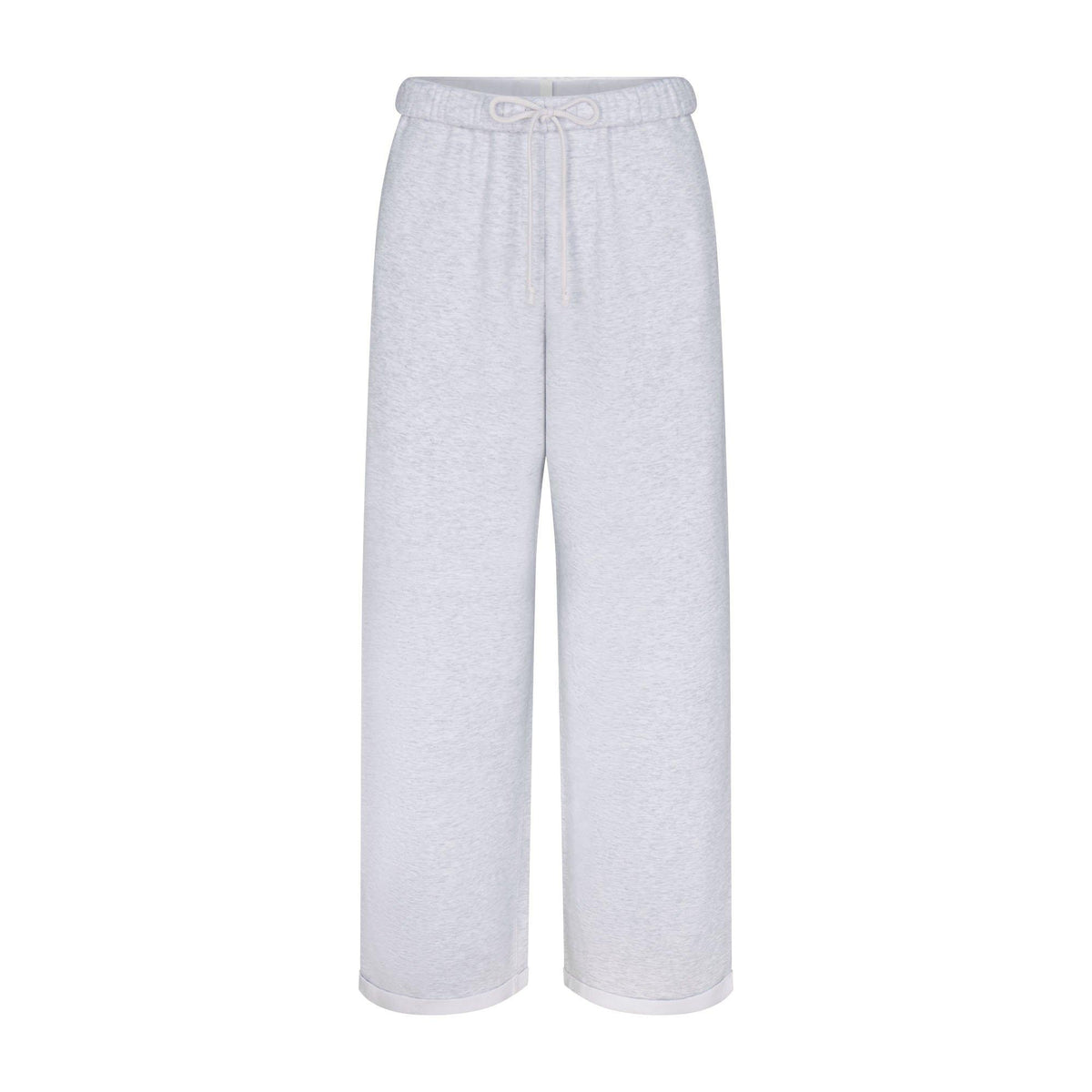 Light Hthr Grey - SKIMS - Womens Cotton Fleece Classic Straight Leg Pant - 1