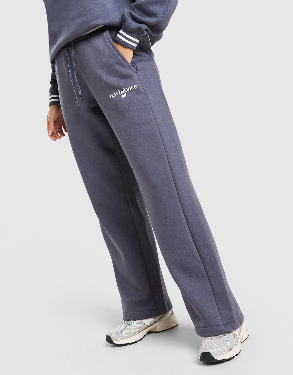 New Balance Ribbed Wide Leg Joggers