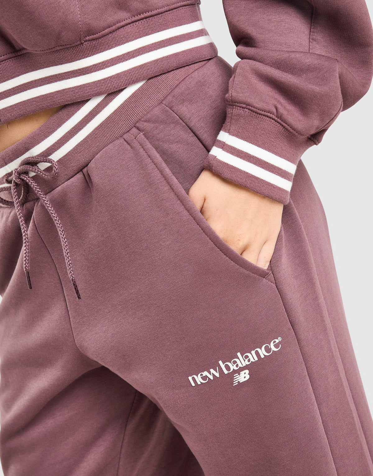 New Balance Ribbed Wide Leg Joggers