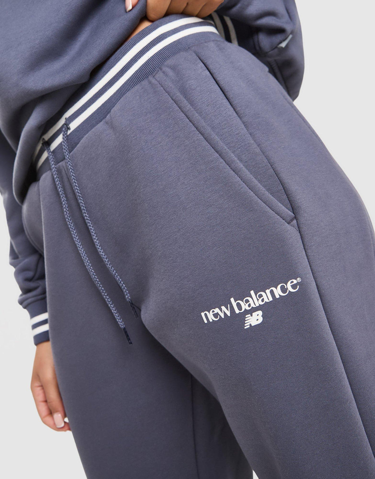 New Balance Ribbed Wide Leg Joggers