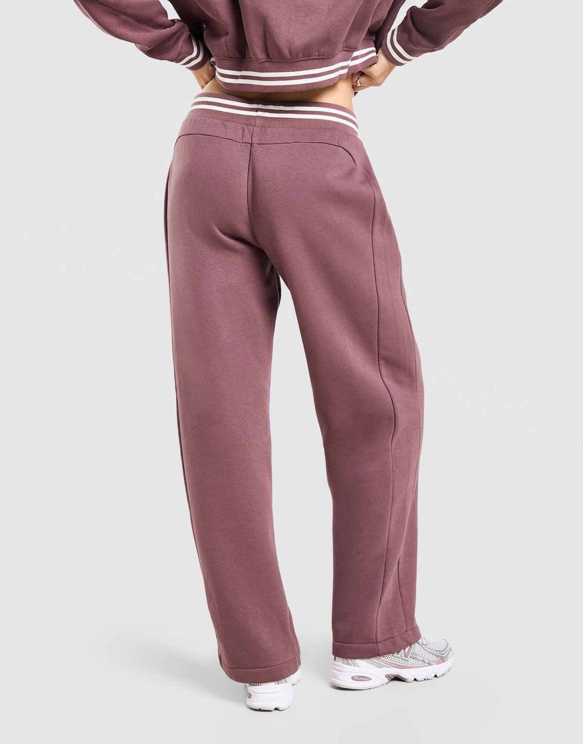 New Balance Ribbed Wide Leg Joggers